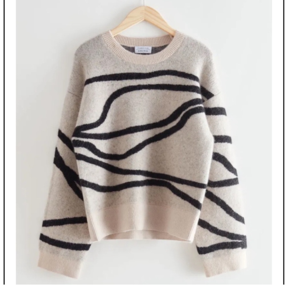 & other stories Beige Jacquard Sweater